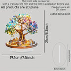 Tree of Life Gemstone Acrylic Statue and Tabletop Ornament