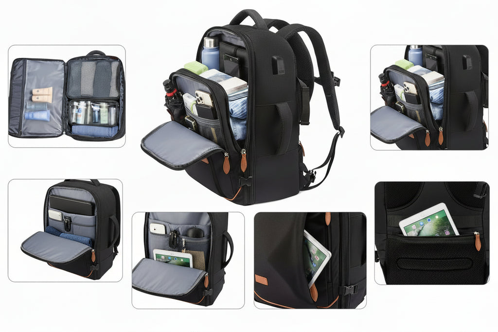 Unisex Waterproof Expandable Travel Luggage Backpack 8092
