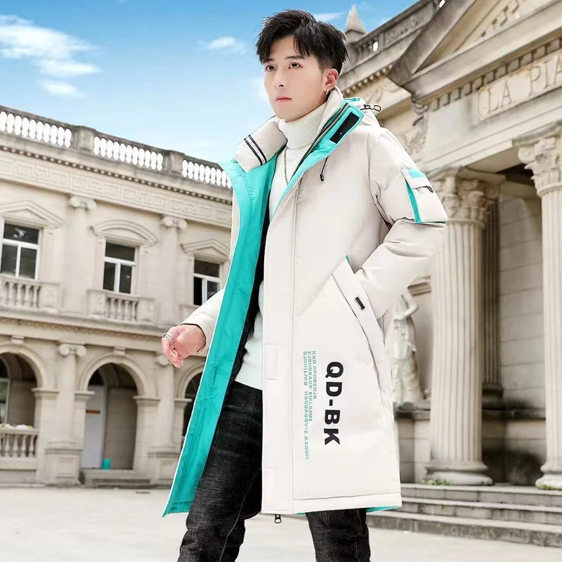 Men's Thick Warm Printed Winter Overcoat