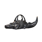 Women's Crocodile Shape Tote Shoulder Crossbody Handbag