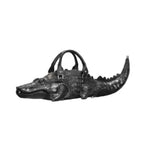 Women's Crocodile Shape Tote Shoulder Crossbody Handbag