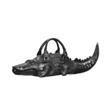 Women's Crocodile Shape Tote Shoulder Crossbody Handbag