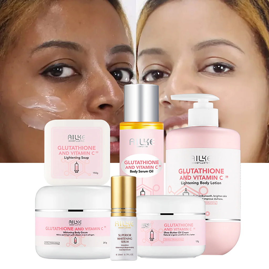 AILKE Vitamin C Glutathione Whitening Facial Body Skincare Set