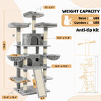 68-Inch Multi Level Indoor Cat Tree Tower