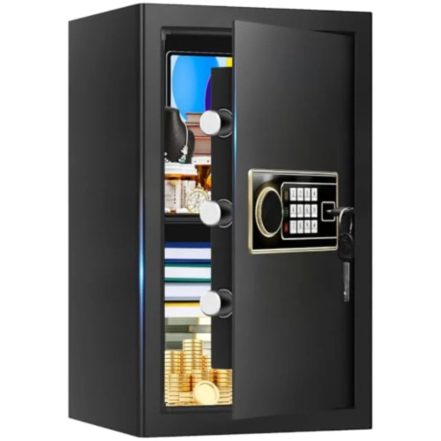 Large Keypad Home Safe and Fireproof Security Box