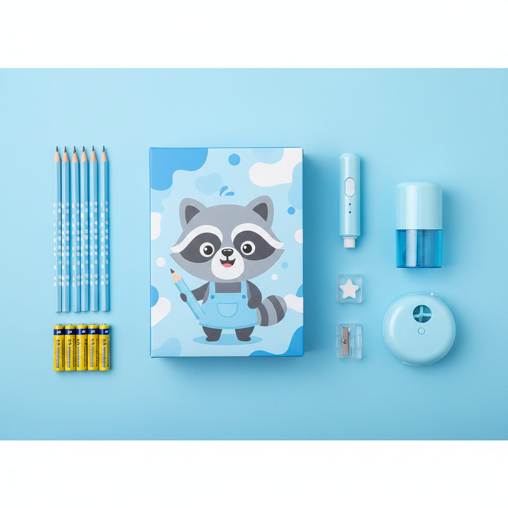 Kids' Electric Pencil Sharpener and Electronic Stationery Cleaner Kit WM819