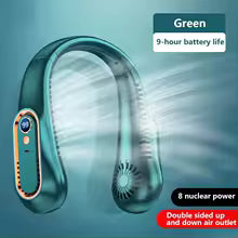 Portable Bladeless Hanging Neck Fan with LED Digital Display 2027