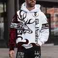 Men's Casual Animal Print Pullover Hooded Sweatshirt