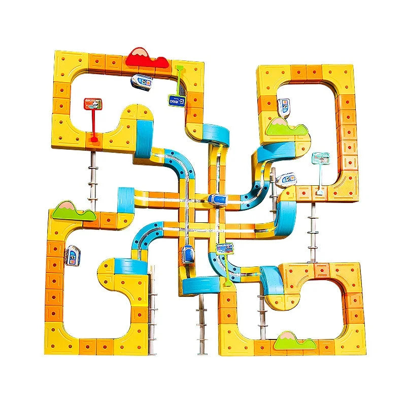 Kids Electric 3D Magnetic Track Train Building Vehicle Toy Set