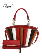 Women's Large Capacity Leather Top Handle Crossbody Bag