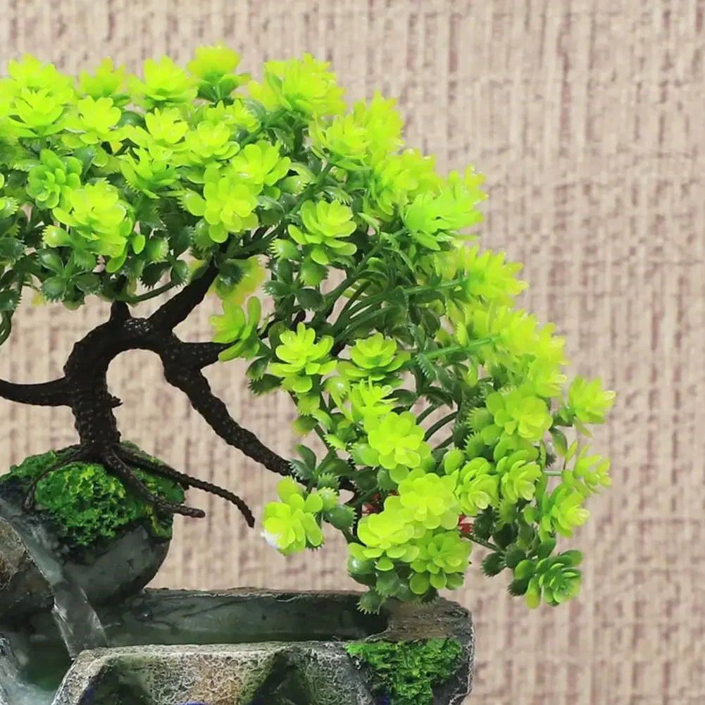 Feng Shui Flowing Water LED Rockery Fountain and Tabletop Ornament