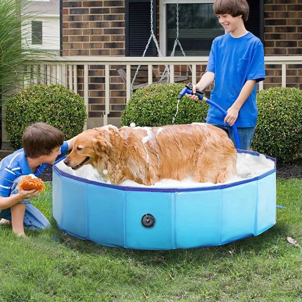 Portable Dog Swimming Pool or Pool Cover Scratch-Resistant PU Grooming Tub