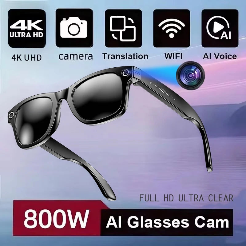 Men's AI Smart Glasses with Dual Camera and Bluetooth W610