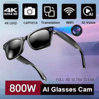 Men's AI Smart Glasses with Dual Camera and Bluetooth W610
