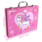 Pink Unicorn 88-Piece Art Painting and Drawing Kit Gift Box Set