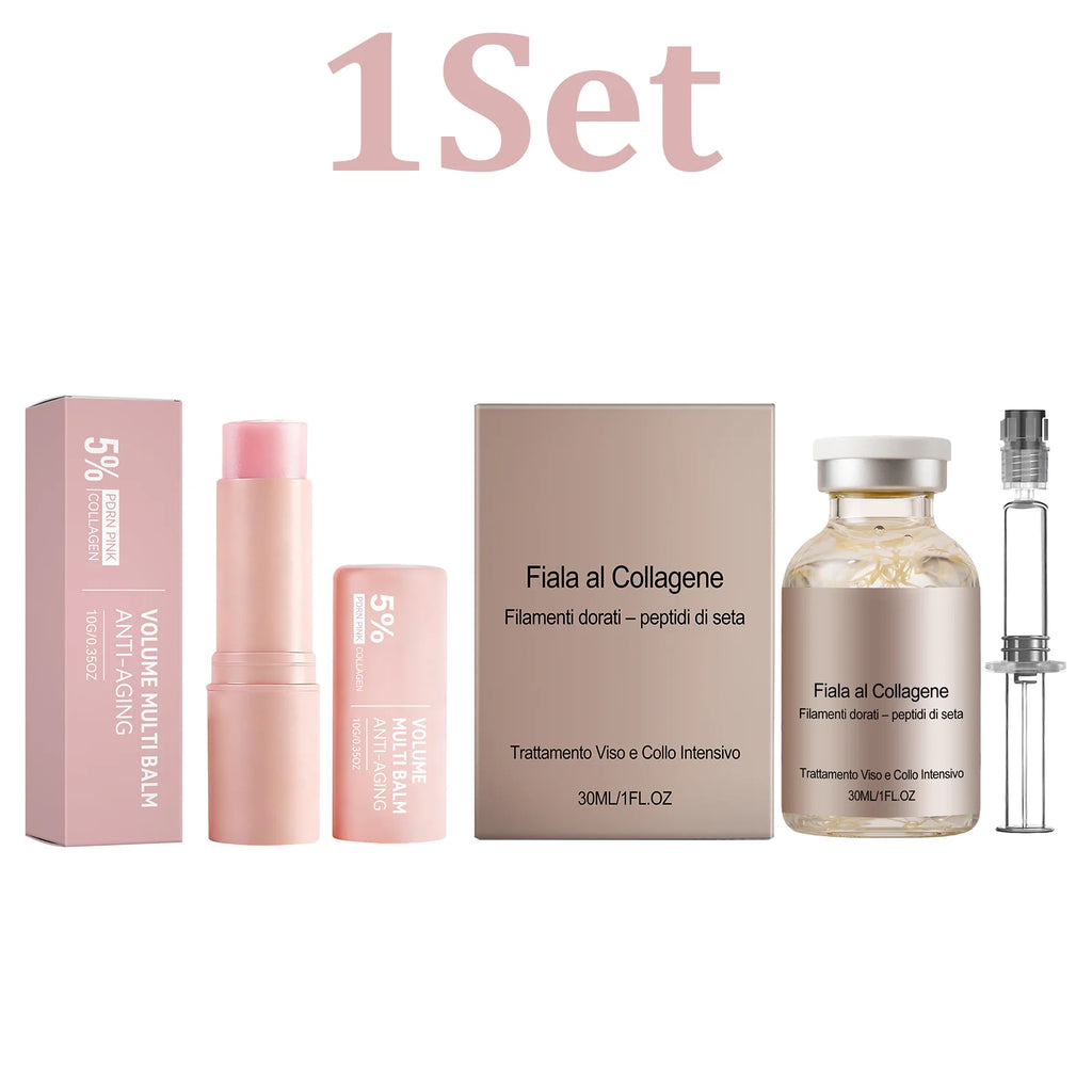 Silk Collagen Moisturizing Stick and Hydrating Serum Set