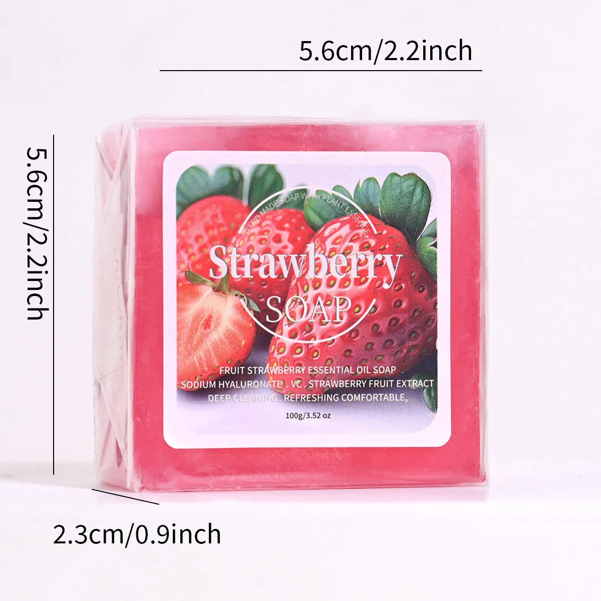 Strawberry Plant Essential Oil Handmade Bath Soap 3.5 oz