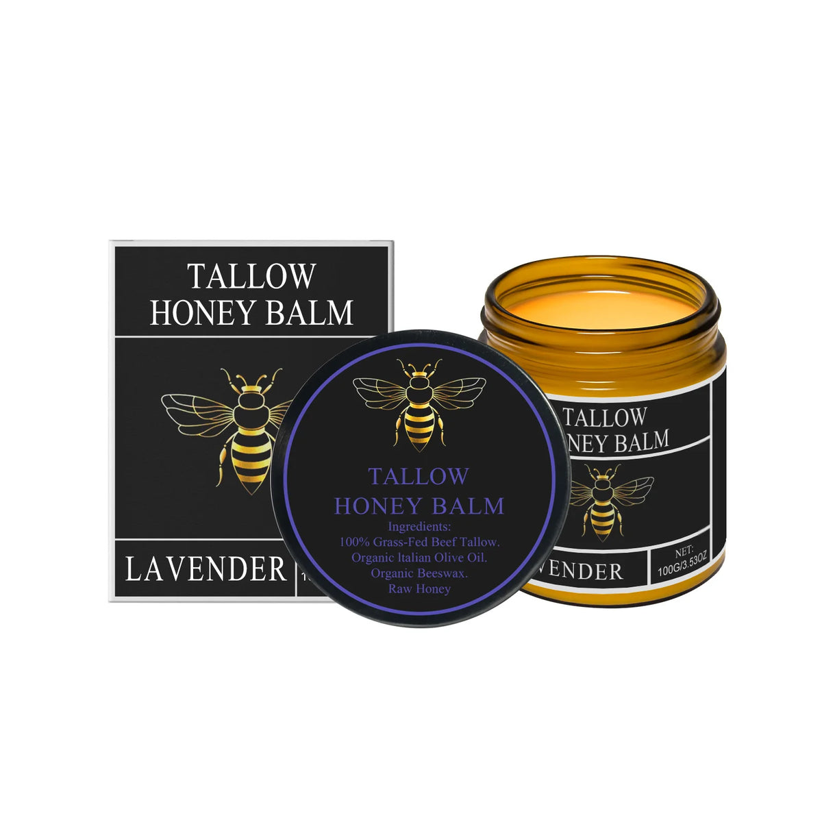 Unisex Beef Tallow & Honey Brightening Moisturizing Body Cream