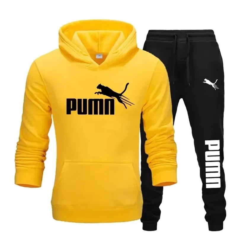 Men's Casual Pullover Hoodie and Pants Tracksuit Set