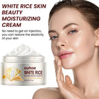 Unisex White Rice Essence Brightening Moisturizing Face Cream 1.1 oz