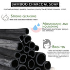 Women's Bamboo Charcoal Deep Cleansing Face Body Soap Bar 3.5 oz