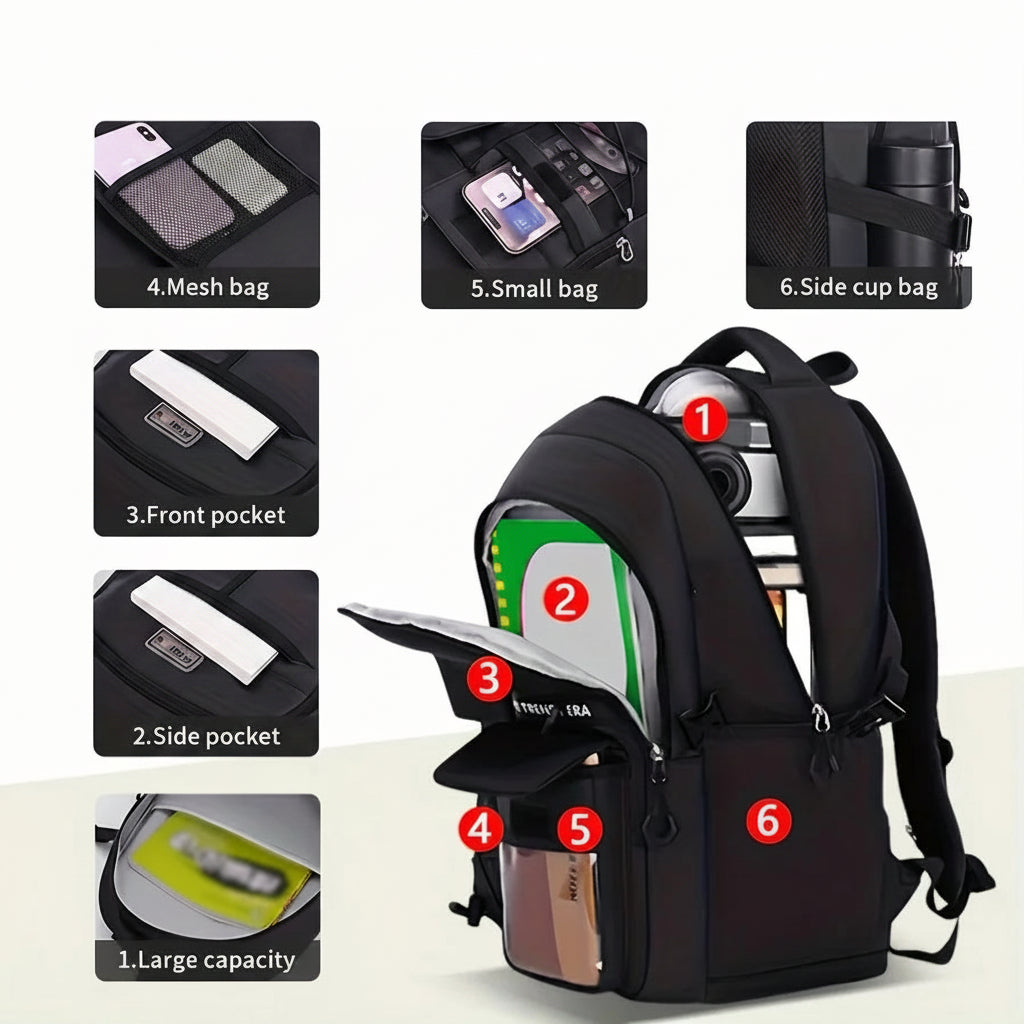 Men's Fashion Oxford Large Capacity Travel Backpack