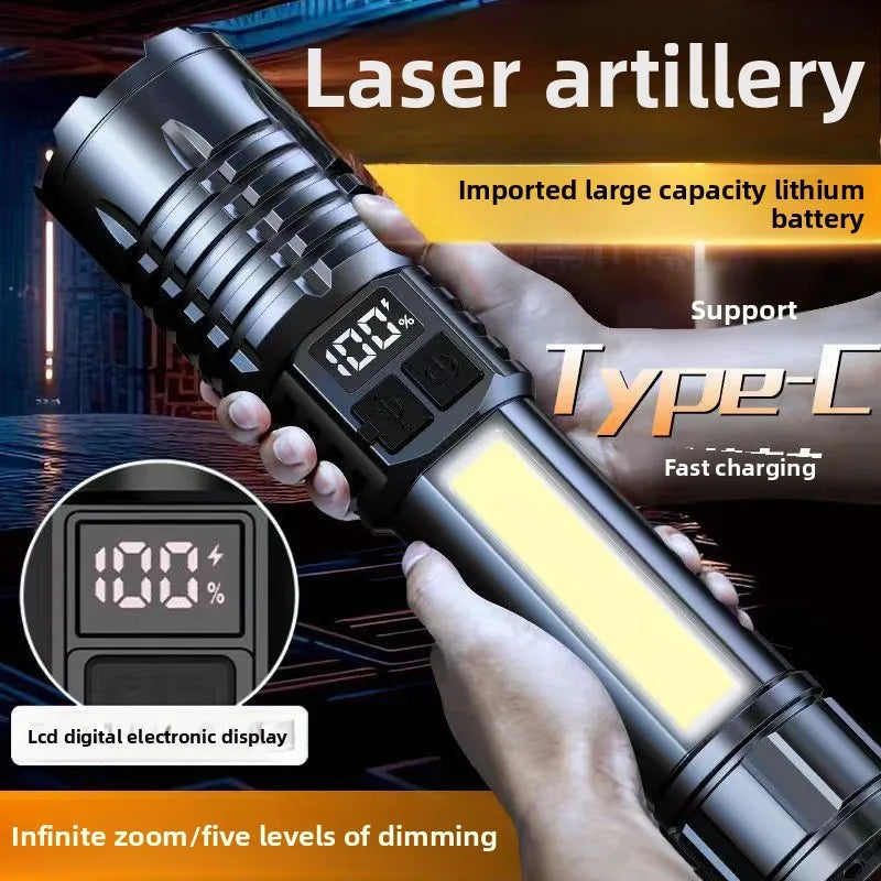 Rechargeable LED Flashlight with COB Side Light