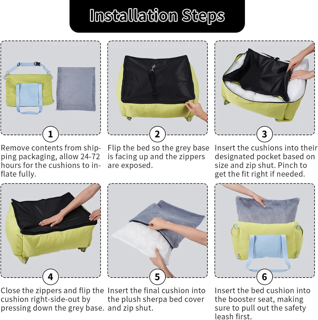 Waterproof Thickened Pet Travel Car Seat Bed