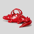 Women's Crocodile Shape Tote Shoulder Crossbody Handbag