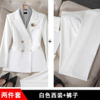 Women's Double Breasted Blazer Pants Suit