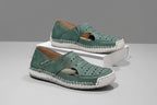 Hand-Sewn Leather Hollow-Out Sandals Unisex Casual Outdoor Walking Shoes
