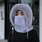 Women's Thermal Plush Hood Scarf & Mask Set