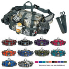 Waterproof Hiking Waist Bag with Reflective Strip and 1.3-Gallon Capacity