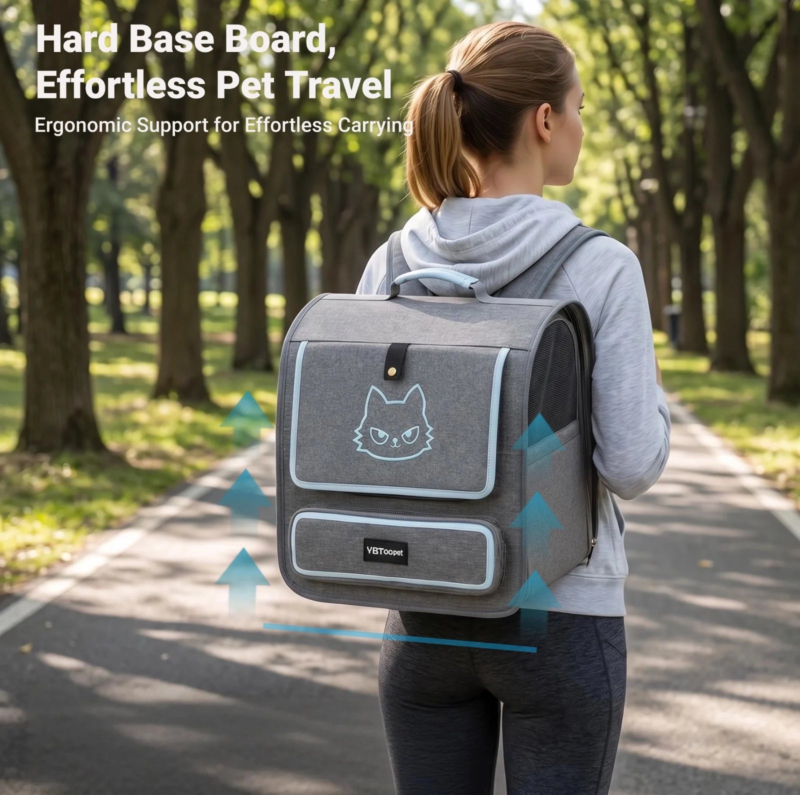 Foldable Pet Carrier Backpack Breathable Travel Bag for Cats and Small Dogs