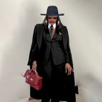 Men's Tailored Three-Piece Blazer Vest and Pants Suit