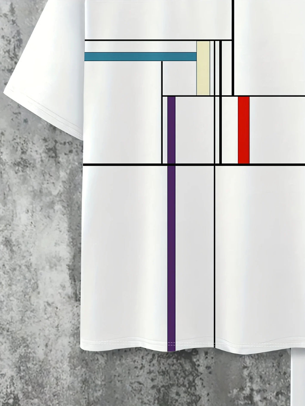 Men's Casual Print Round Neck T-Shirt and Drawstring Pants Set