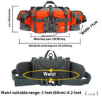 Waterproof Hiking Waist Bag with Reflective Strip and 1.3-Gallon Capacity
