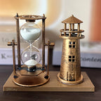 Retro Ferris Wheel Quicksand Hourglass Figurine and Desktop Tabletop Ornament
