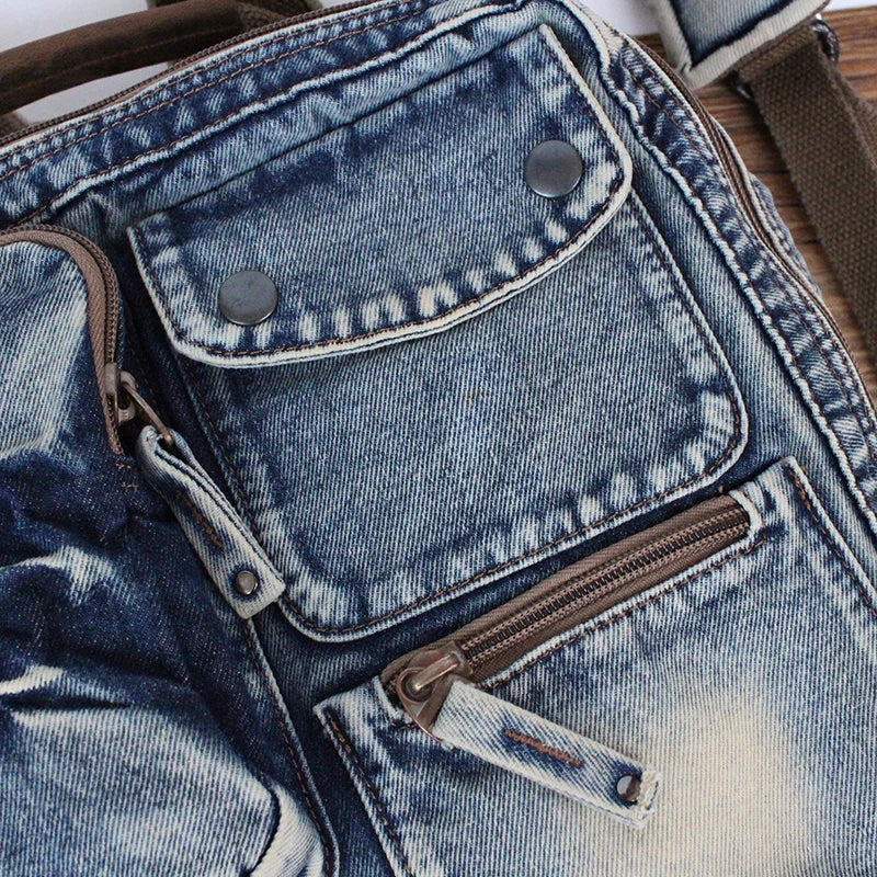 Unisex Fashion Denim 16 Inch Laptop Travel Backpack