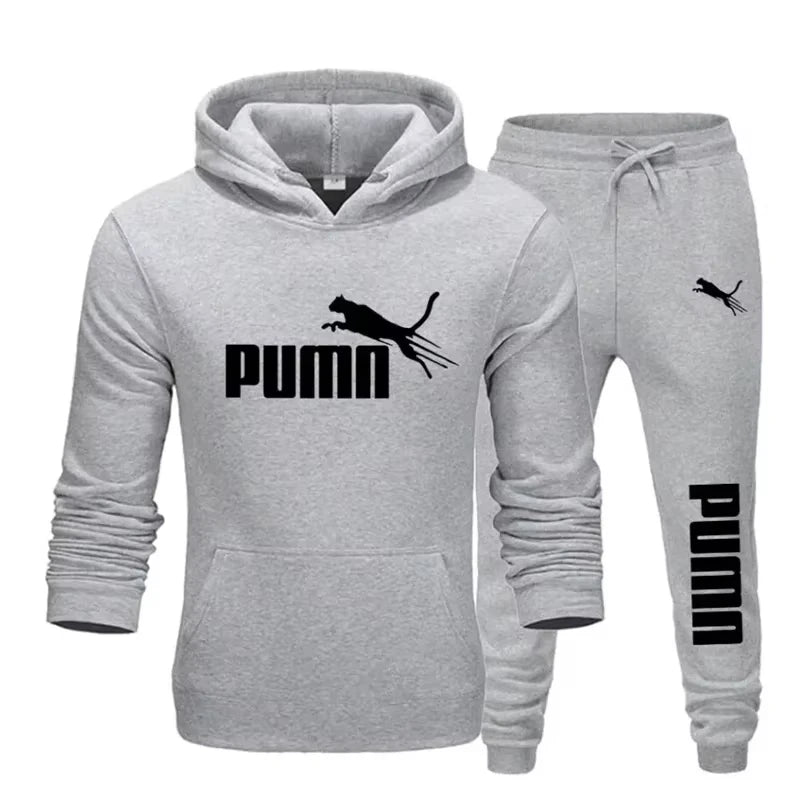 Men's Casual Pullover Hoodie and Pants Tracksuit Set