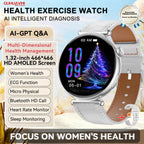 Women's 1.32 Inch AMOLED Screen Luxury Diamond Smartwatch