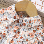 Girls' Long Sleeve Gauze Belt Casual Dress