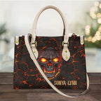 Women's Skull Pattern Faux Leather Shoulder Tote Bag