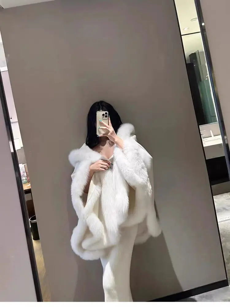 Women's Thick Warm Hooded Faux Fur Coat