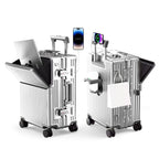 Unisex Aluminum Frame Hard Shell Spinner Travel Suitcase AWN-2313