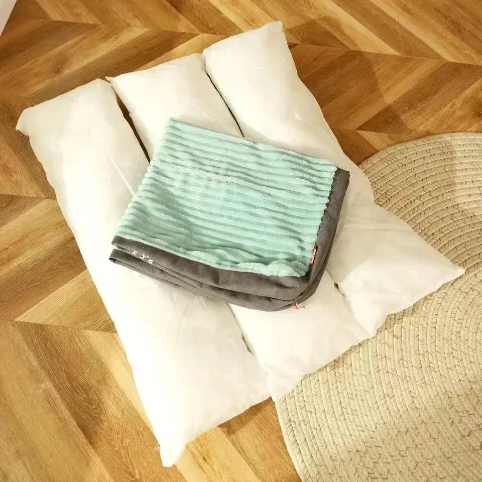Corduroy Dog Bed Mat Oversized Washable Cushion for Medium and Large Dogs