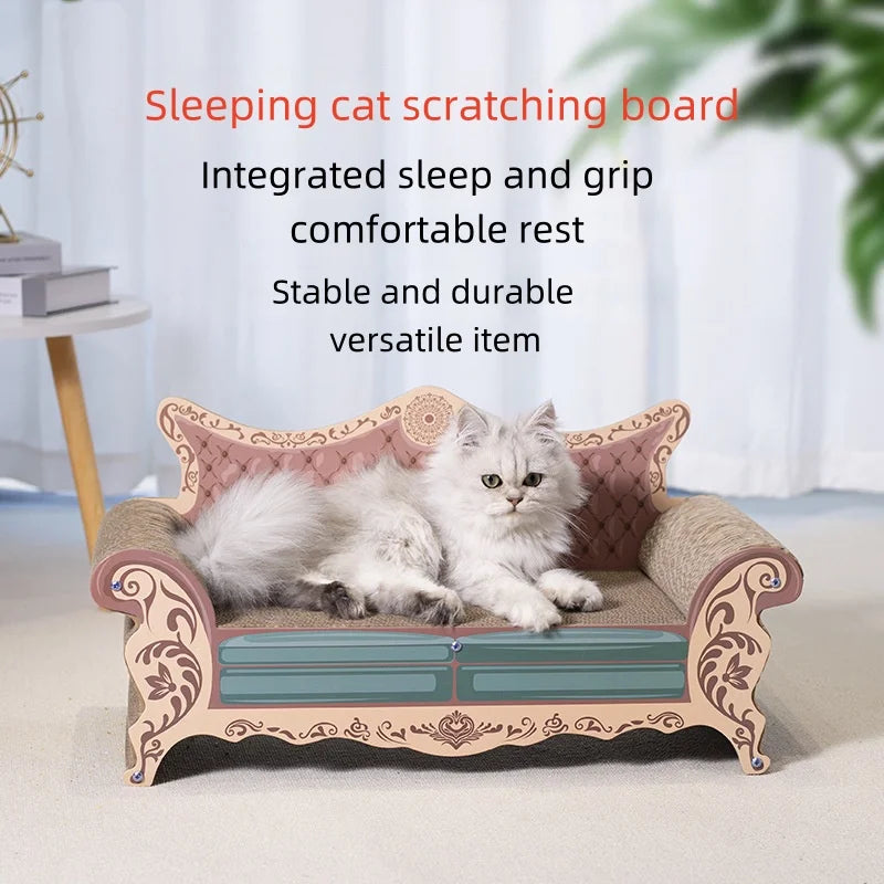 Wear-Resistant L-Shaped Vertical Cat Scratching Board Bed Sofa