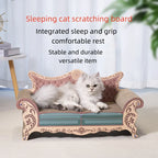Wear-Resistant L-Shaped Vertical Cat Scratching Board Bed Sofa