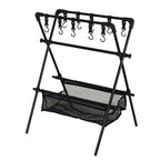 Folding Aluminum Camping Triangle Shelf with Hanging Hooks