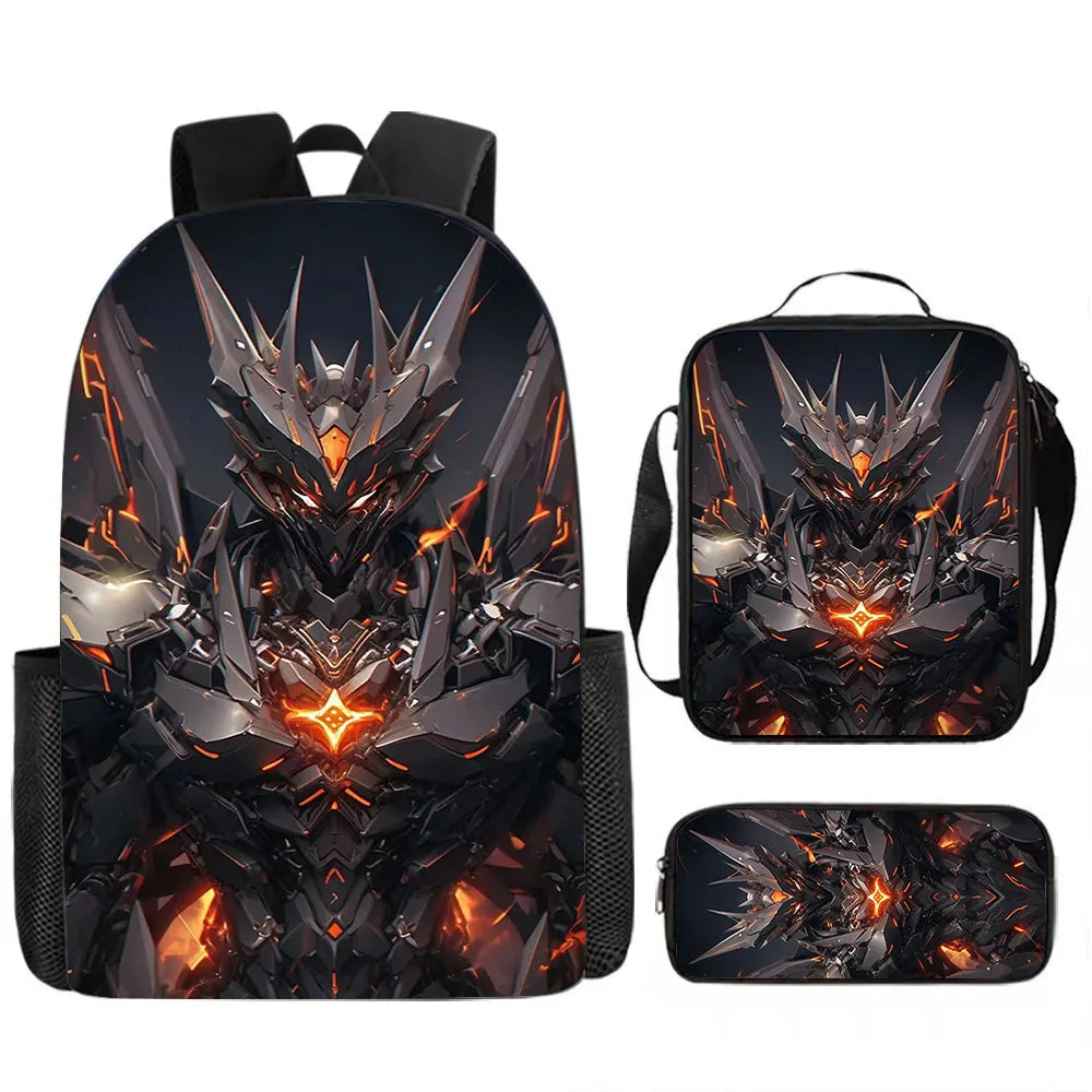 Kids' Fashion Oxford 3D Print School Backpack Set